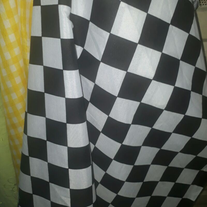 Bahan katun kotak catur/Bahan katun/Kain katun/Bahan katun