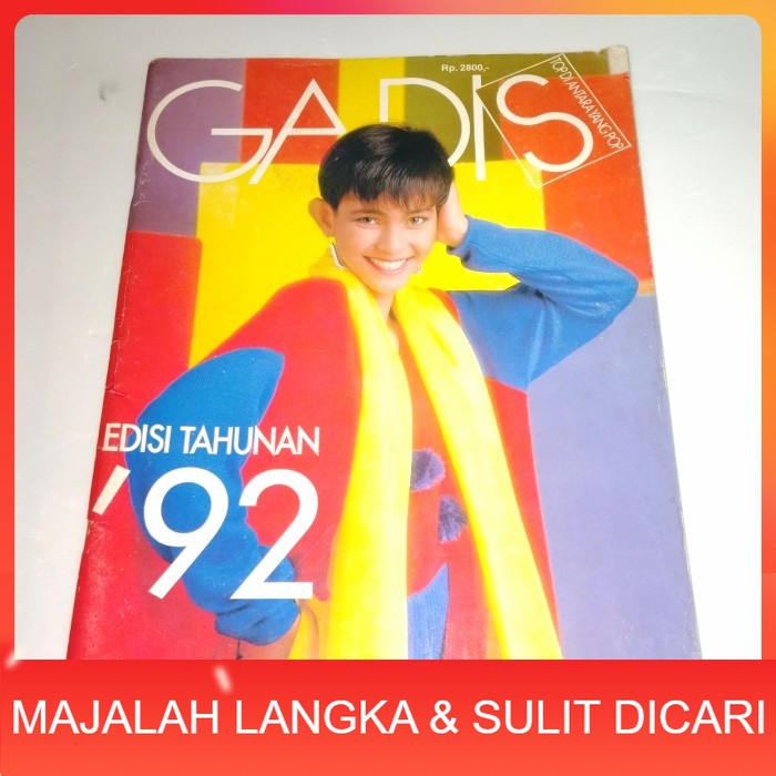 Majalah GADIS EDISI TAHUNAN 1992 CLARA NELLY + POSTER KARINA SUWANDI Langka