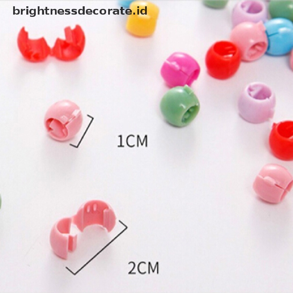 [birth] 100 PCS Mini Hair Claw Clips For Women Girls Cute Candy Colors Beads Headwear [ID]