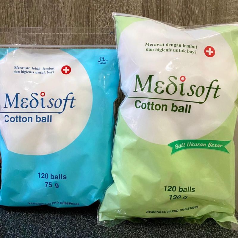 Medisoft Cotton Ball Kapas Bola Bayi Cebok isi 120 ball