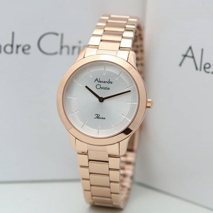 Alexandre Christie AC2834 Original Jam Tangan Wanita Rose Gold