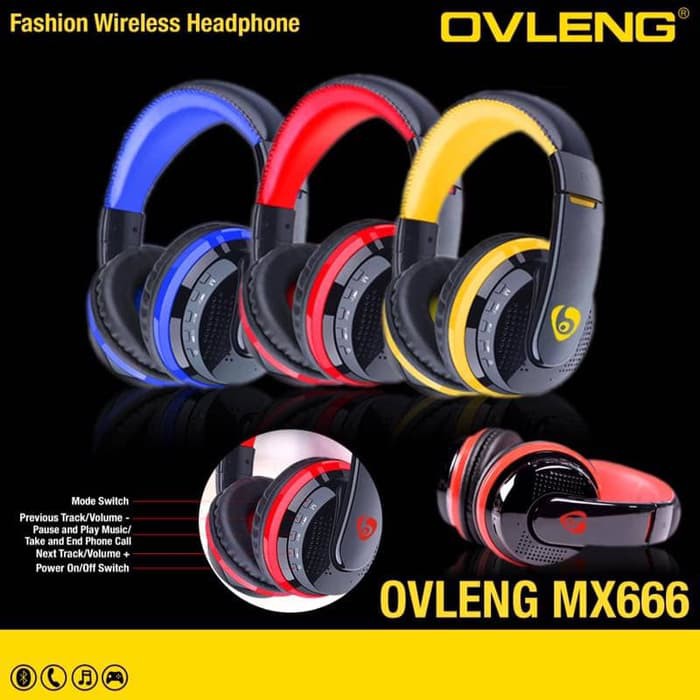 Original OVLENG MX666 Wireless Bluetooth Music Headphones with Mic
