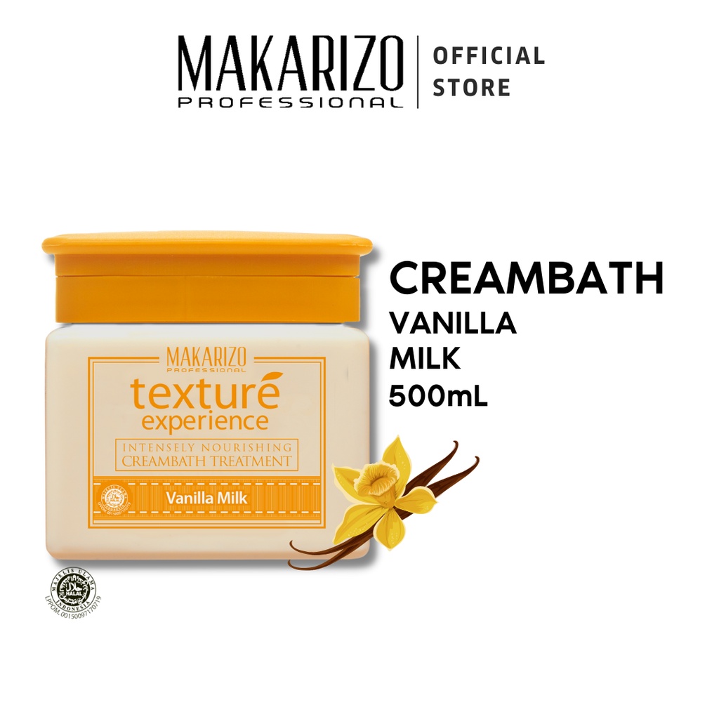 Makarizo Professional Texture Experience Cream Vanilla Milk Pot 500 mL - CO