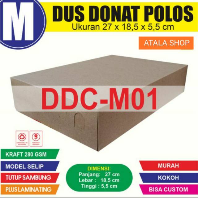 

Dus Donat Polos Kraft Plus Laminasi