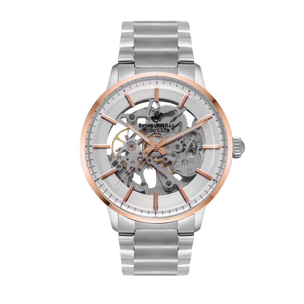 Beverly Hills Polo Club BP3055X.530 Automatic Skeleton Dial Stainless Steel - Jam Tangan Pria