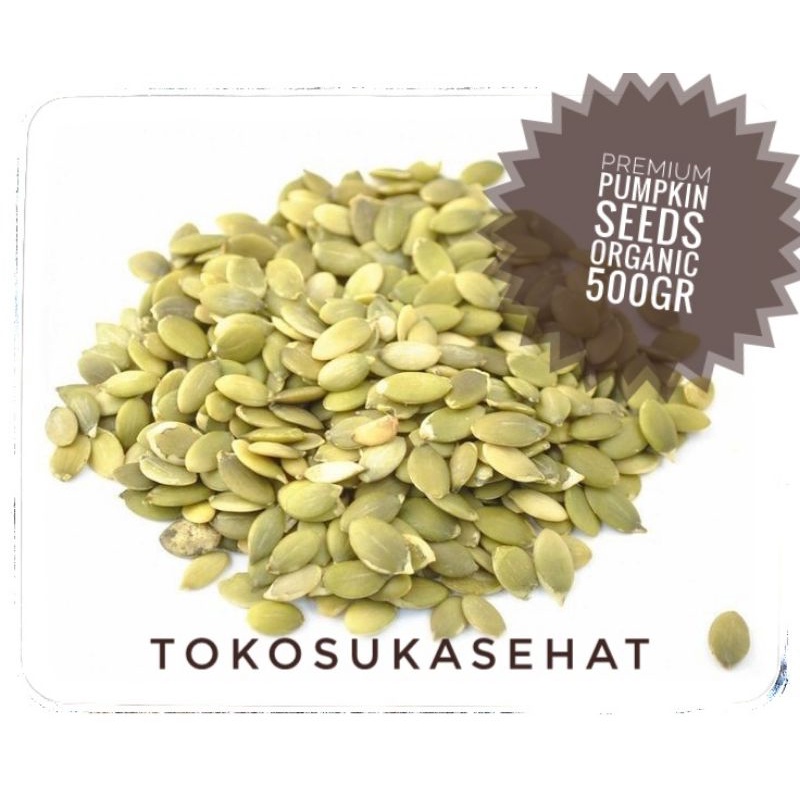 

Pumpkin Seeds Organic -500gram ( Biji Labu Organik ) Cemilan Sehat - Snack - Suka Sehat