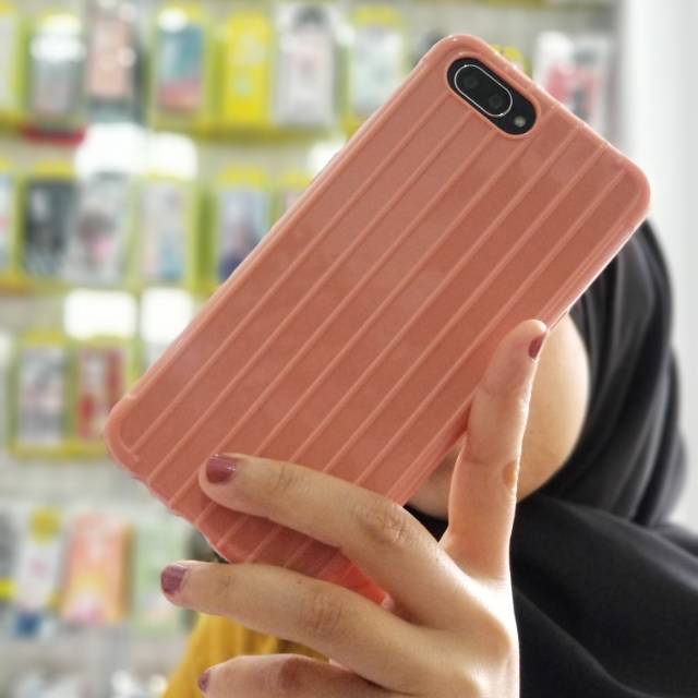 Soft Case Motif Koper Polos Oppo A3S/A31/A91/A52/A92