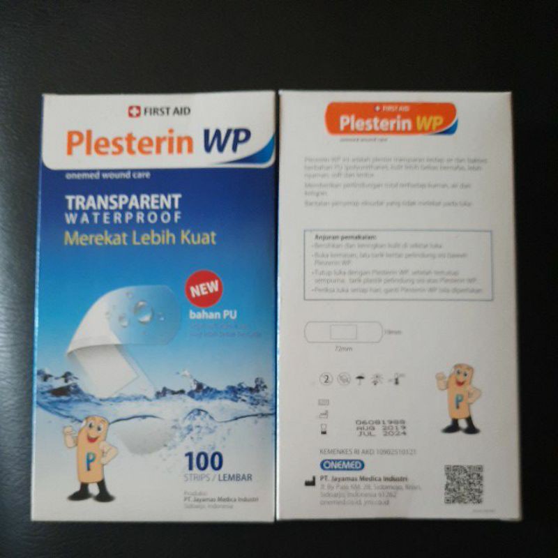 Plester Penutup Luka Plesterin bulat dan panjang WP Anti Air Onemed isi 5 10 dst