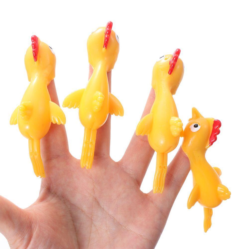 Top 1-20PCS Karet Terbang Ayam Karet Empuk TPR Novelty Mainan Fun Sticky