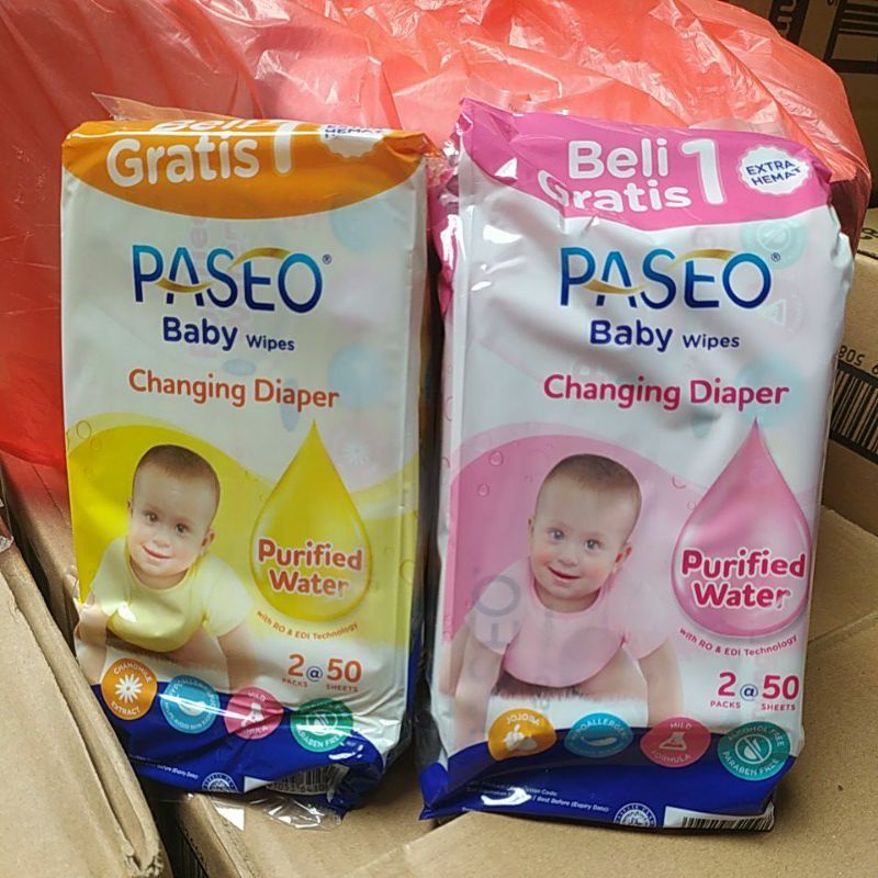 paseo baby wipes beli 1 gratis 1