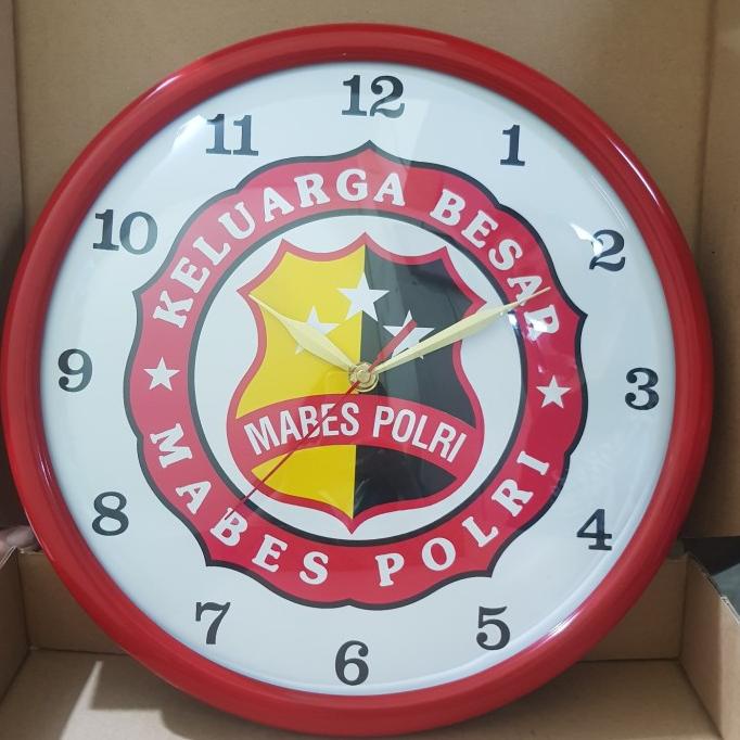 BISA COD Jam dinding / Jam dinding mabes polri / Jam dinding logo / Jam Polisi