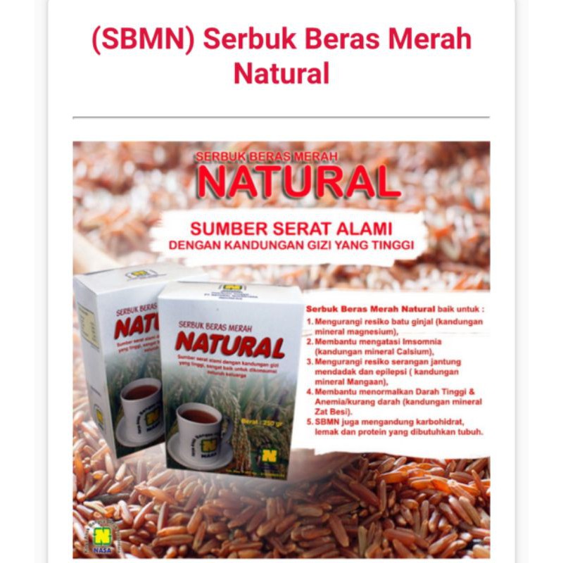 

serbuk beras merah natural#sbmn#obatmag#diet#