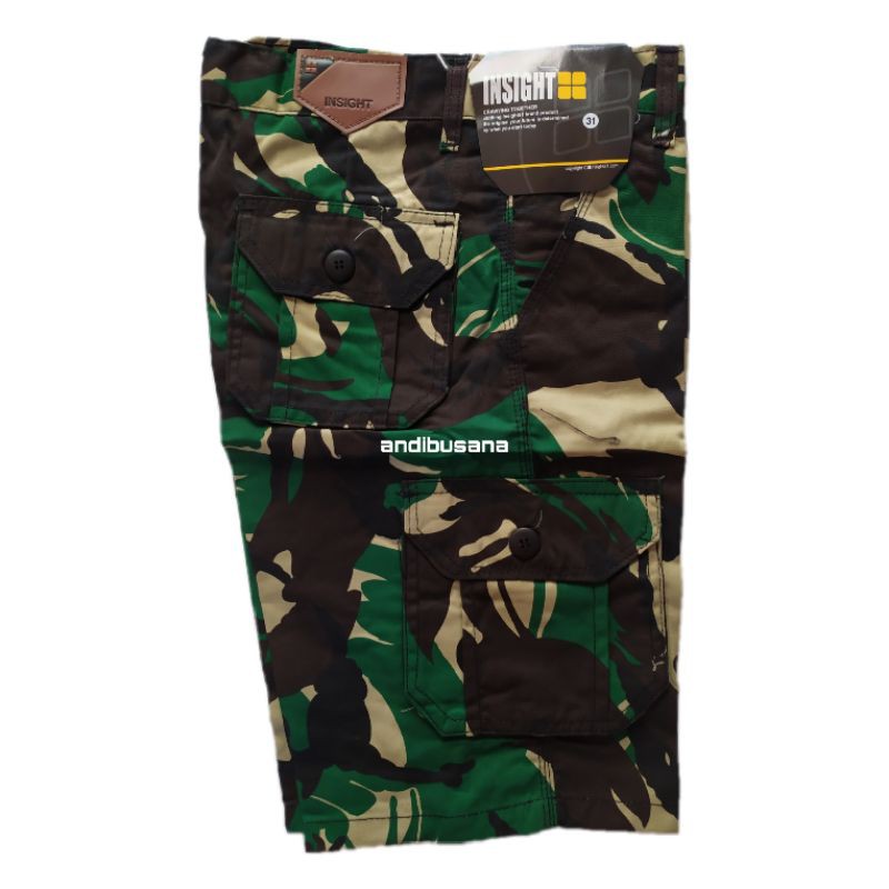 Celana Pendek Kargo doreng Ukuran 27 - 38 / Pdl / Gunung / Short Cargo army