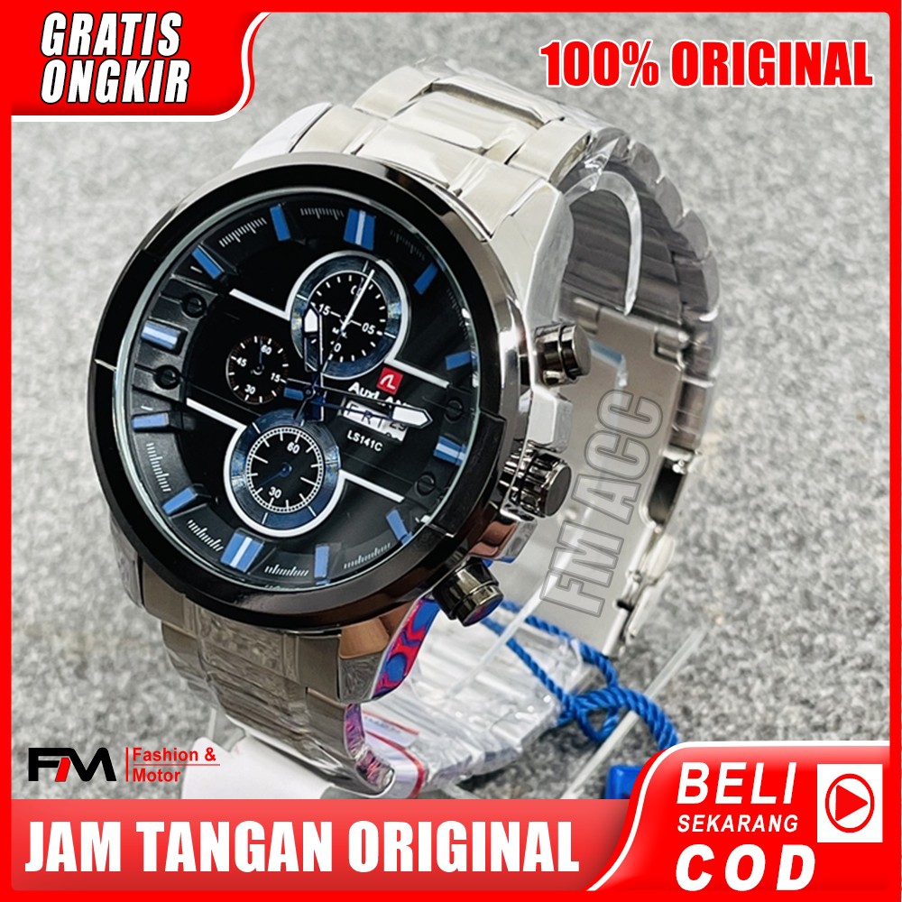 Jam Tangan Digital  Pria Keren, Murah, Original, Merk AuxLand-Biru