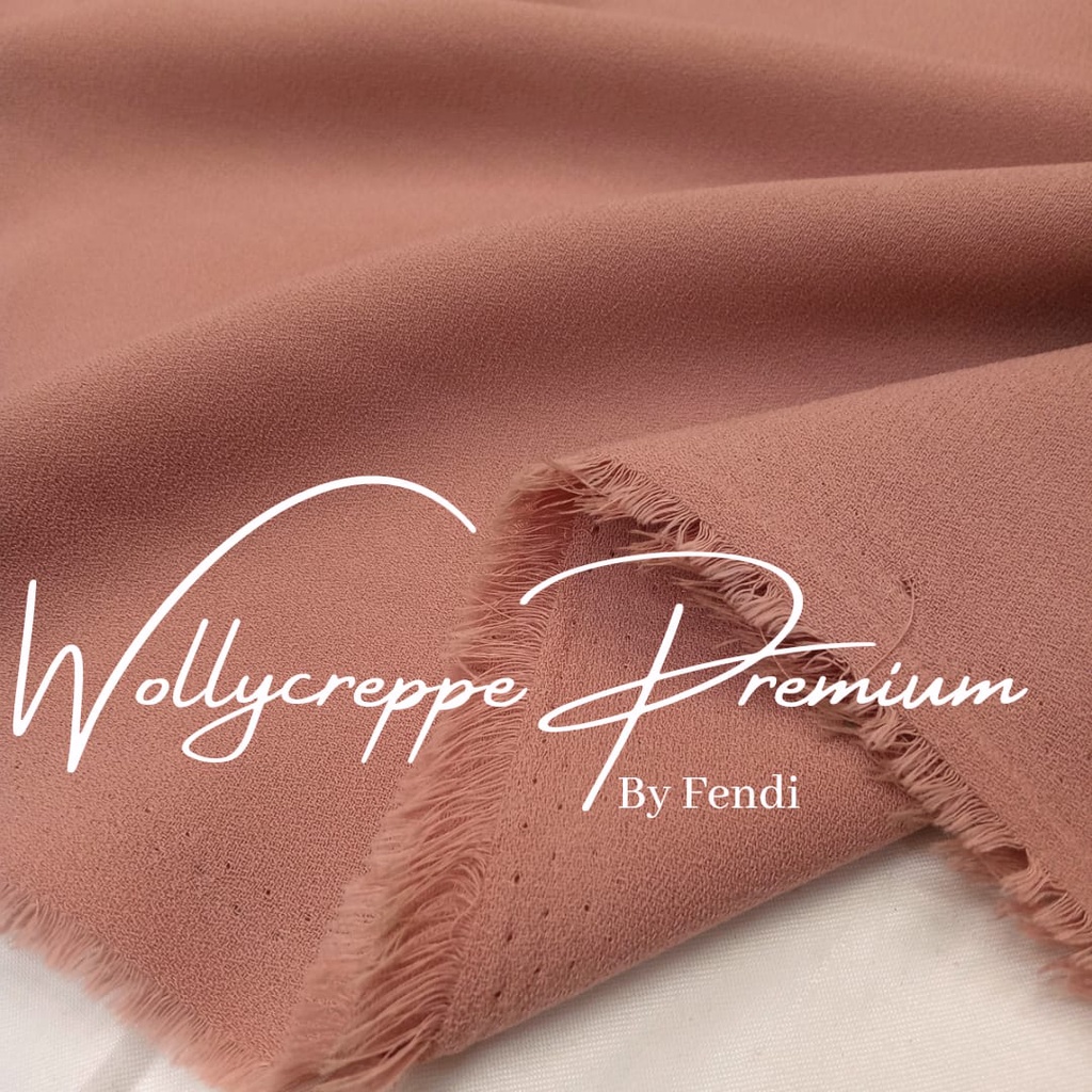 WOLLY CREPE PREMIUM LEBIH TEBAL ( BY FENDI )  ( HARGA PER 0,5 METER )