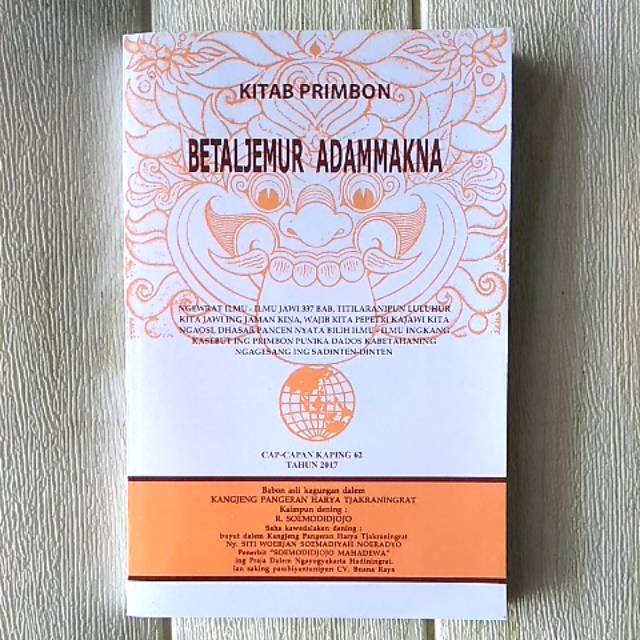 Buku PRIMBON JAWA BETALJEMUR ADAMAKNA