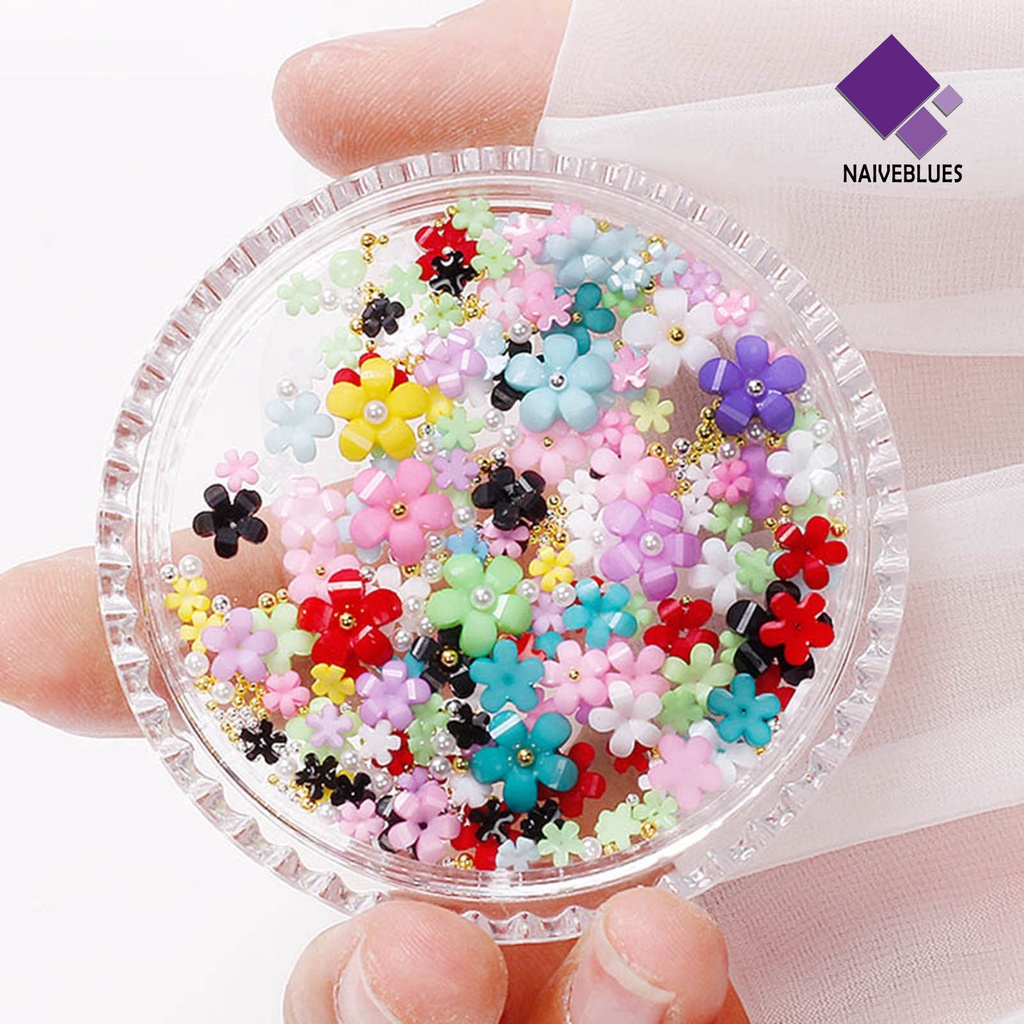 Ornamen Bunga 3D Bahan Resin Untuk Dekorasi Nail Art