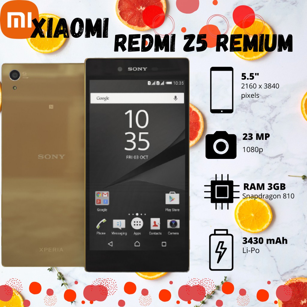 HP/Handphone SONY XPERIA Z5 PREMIUM 3/32GB BERGARANSI TOKO 3 HARI | SECOND ORIGINAL