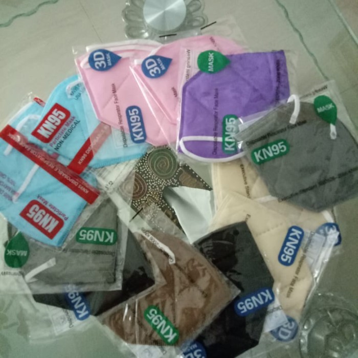 masker kn95 dewasa kn95 5 ply polos warna 1 pcs satuan