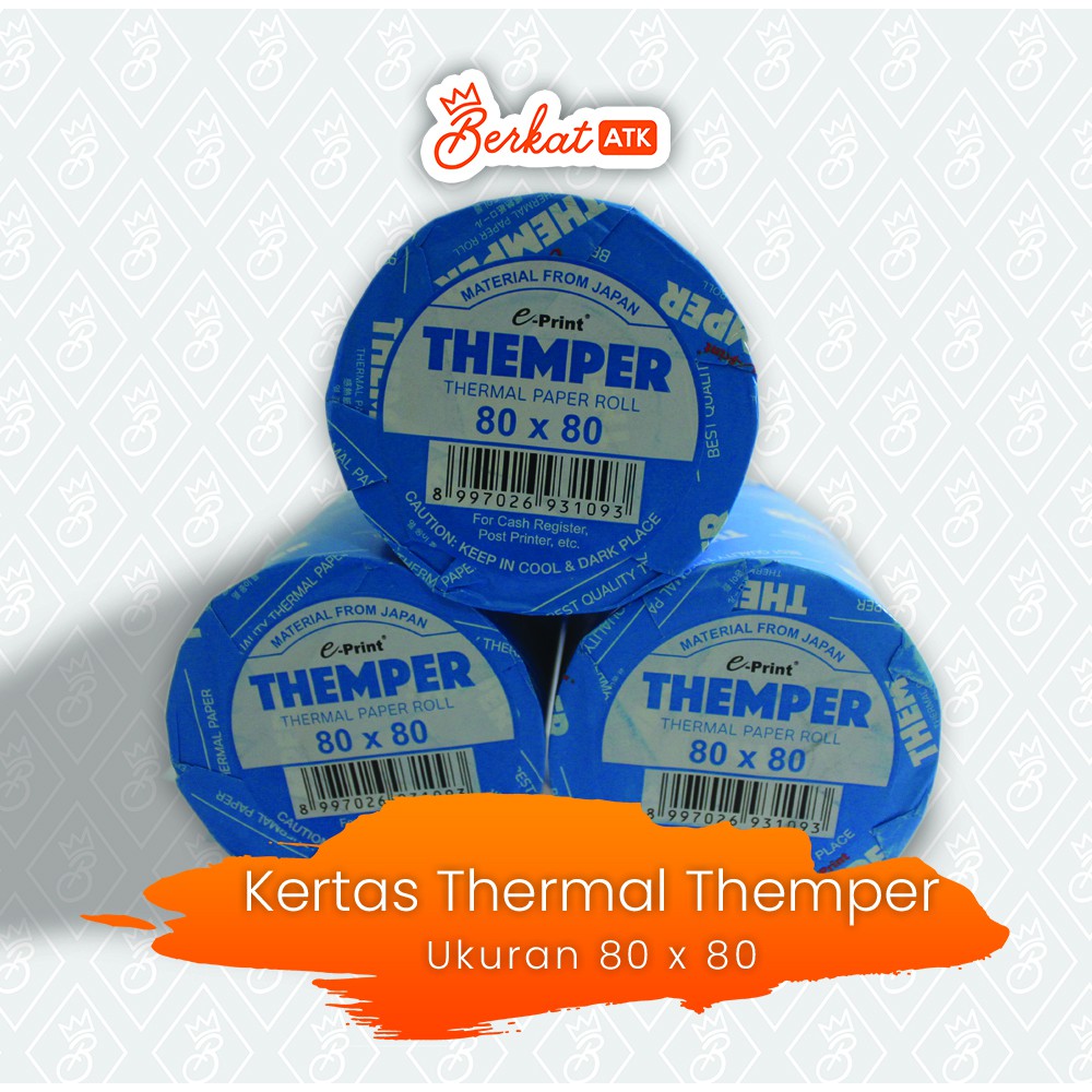 

Kertas Thermal Themper Ukuran 80 x 80 mm