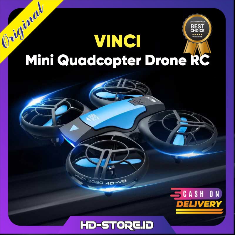 VINCI Mini Quadcopter Drone RC - 4D-V8
