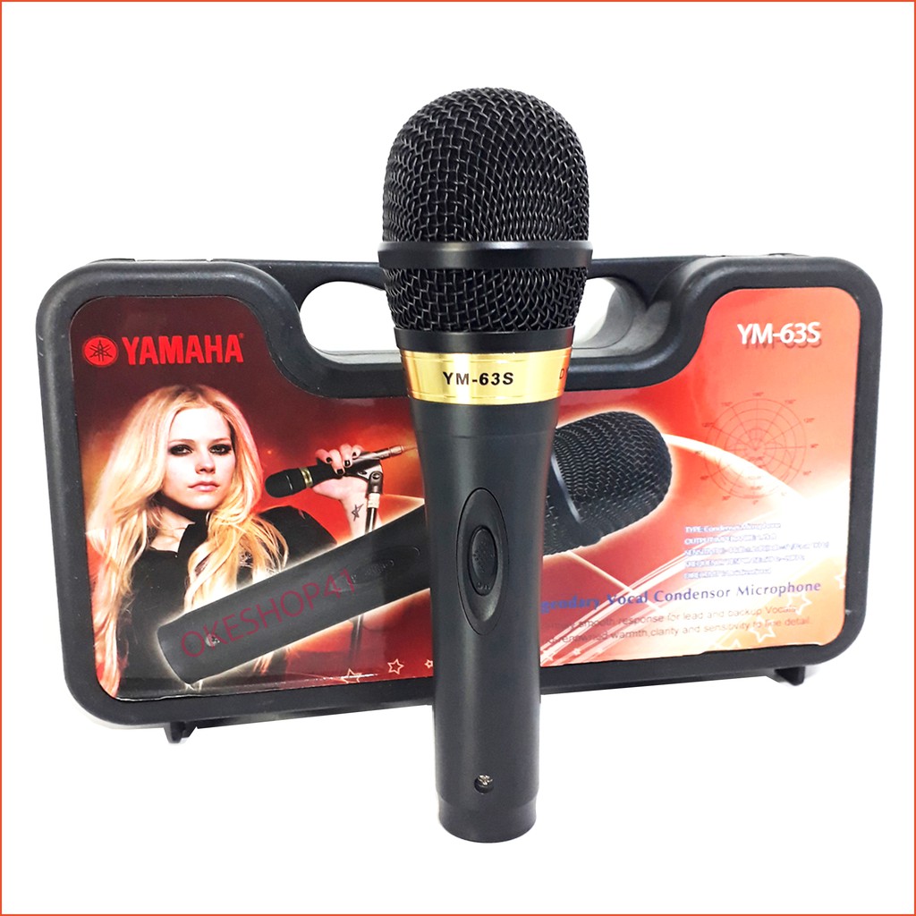 Yamaha YM-63S Microphone Vocal Profesional Cable Mic Kabel Suara Mantap