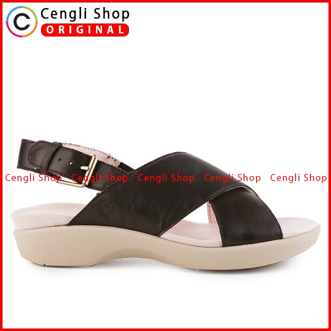 SANDAL KULIT HUSH PUPPIES WANITA ORIGINAL SLINGBACK CASUAL COKLAT HW43