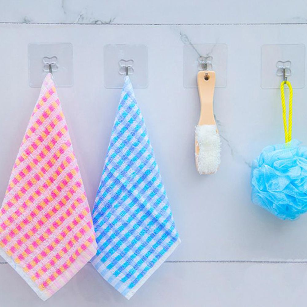 Top 1 / 6pcs Kait Gantungan Seamless Transparan Anti Air Untuk Kamar Mandi/Dapur