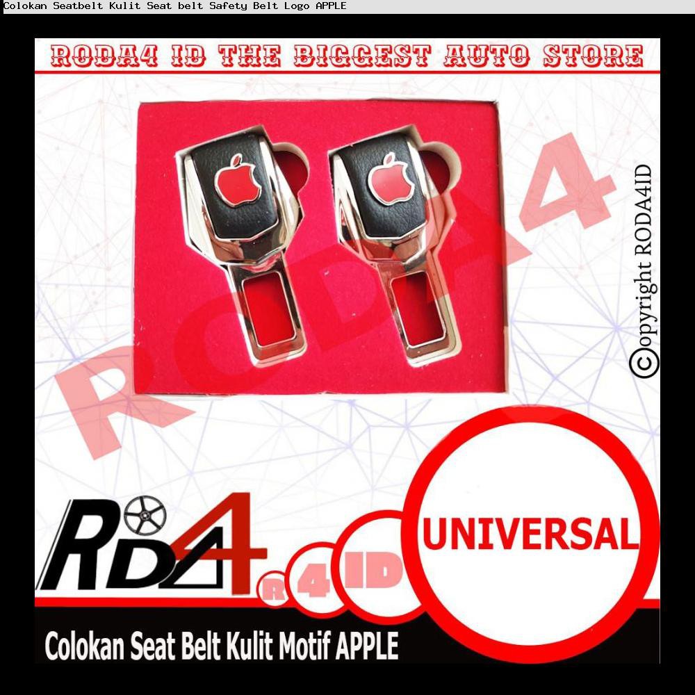 Colokan Seatbelt Kulit Seat belt Safety Belt Logo APPLE