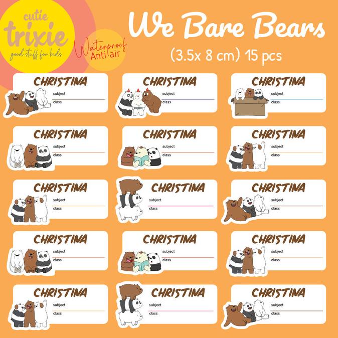 

(BISA COD) STICKER LABEL BUKU MATA PELAJARAN / MAPEL ANAK WBB MURAH Kode 537