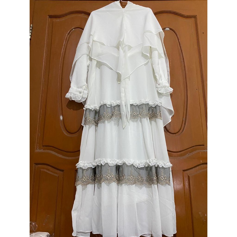 Gamis Syari Ceruty Renda Besar