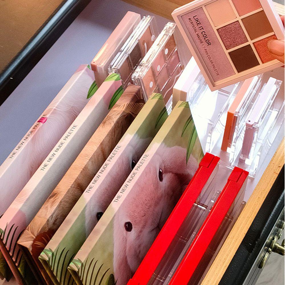 Solighter Makeup Palette Organizer Transparan Compact BPA-Free Kamar Mandi Wajah Bubuk Kosmetik Penyimpanan Eyeshadow Blush Holder