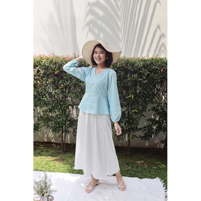 Arra Sky | blouse wanita | polkadot blouse