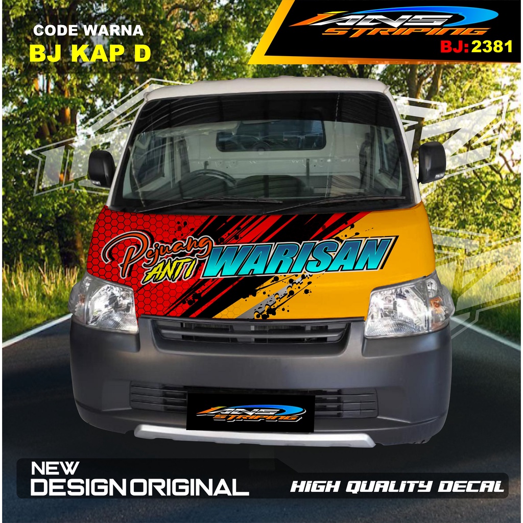 STIKER DECAL KAP KABIN DEPAN MOBIL GRANMAX PICK UP / VARIASI STIKER KABIN DEPAN PICK UP / DECAL STIKER KABIN CARRY PICK UP L300 DLL