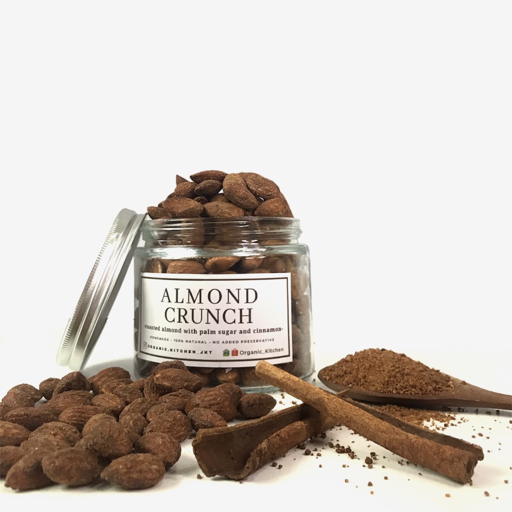 

Roasted Almond Crunch 200gr - Almond Panggang Manis siap Makan (Resep Jerman Asli) 100% HALAL, vegan
