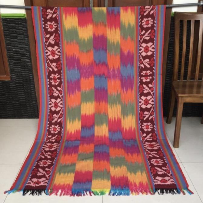 Promo Kain Tenun Ikat Blanket Pelangi