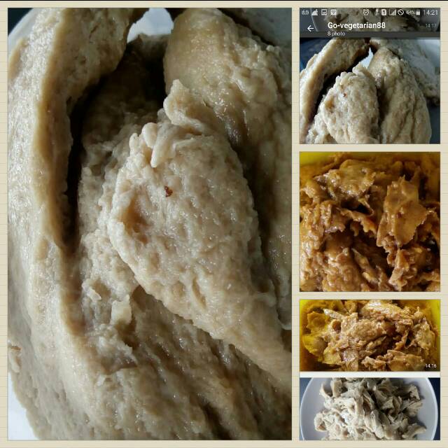 

Gluten vegan pengganti daging/mi cia