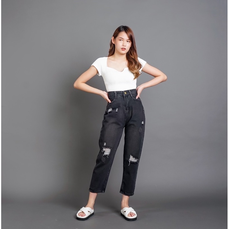 [LUXE.DLABEL] LIONEL JEANS | Celana Jeans Wanita Highwaist Jeans Boyfriend Jeans Baggy Jeans Import