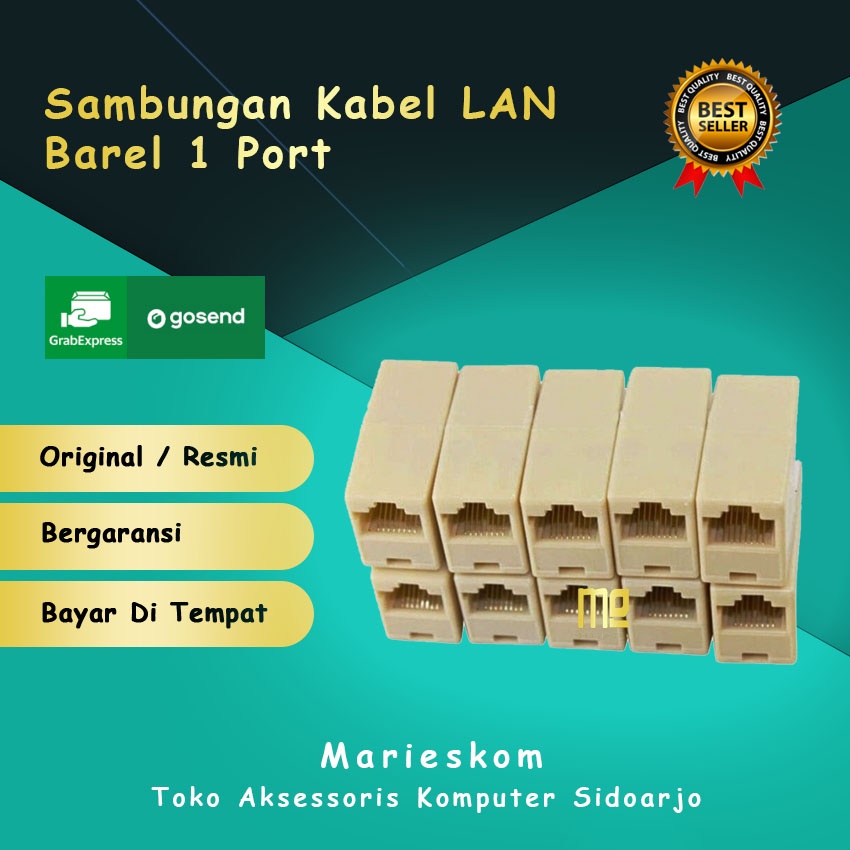 Jual Single Port Adapter Connector Konektor Sambungan Barel Barrel