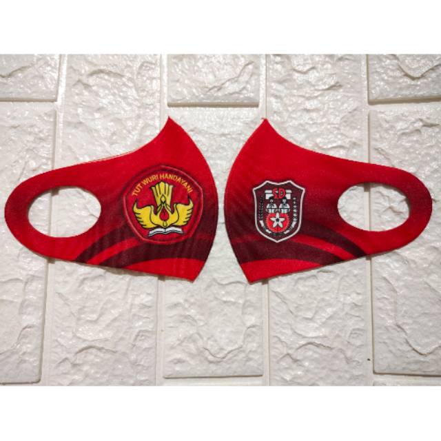 Masker scuba anak sekolah SD logo osis/ harga 12 pc