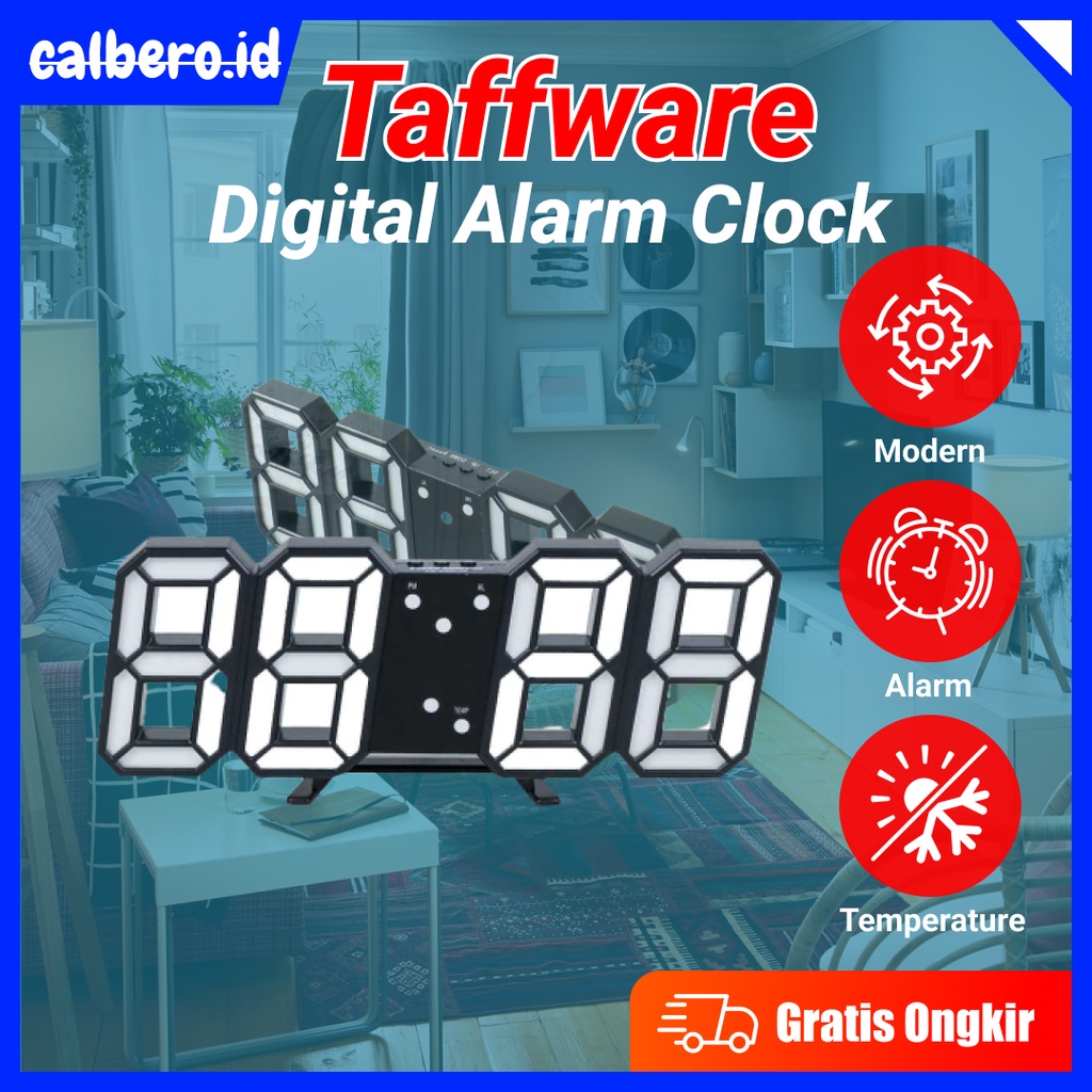 Jual Jam Meja LED Digital Clock Modern / Jam Alarm Digital / Jam Meja