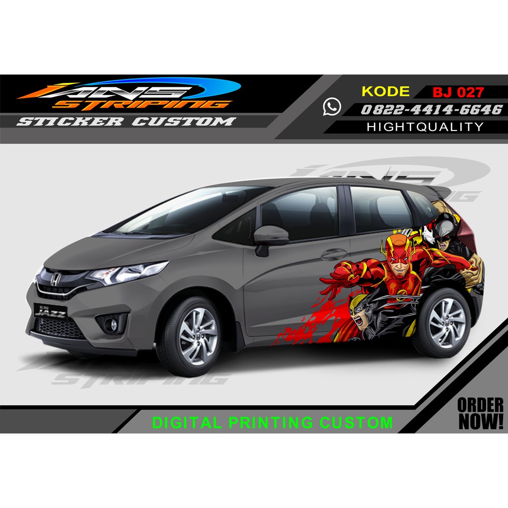 STICKER VARIASI MOBIL XMAN/ DECAL STICKER MOBIL SAMPING