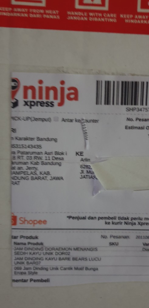 069 Jam Dinding Unik Cantik Motif Bunga Eropa Style