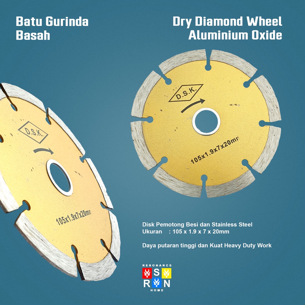 Diamond Wheel Dry 4&quot; Nishio / Batu Gurinda Kering Resonance Home