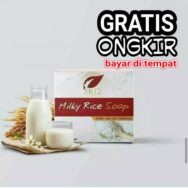 SR12 Milky Rice Soap SABUN BERAS SUSU Herbal Alami Sabun Pencerah Wajah Kulit Normal Berminyak dan Kombinasi