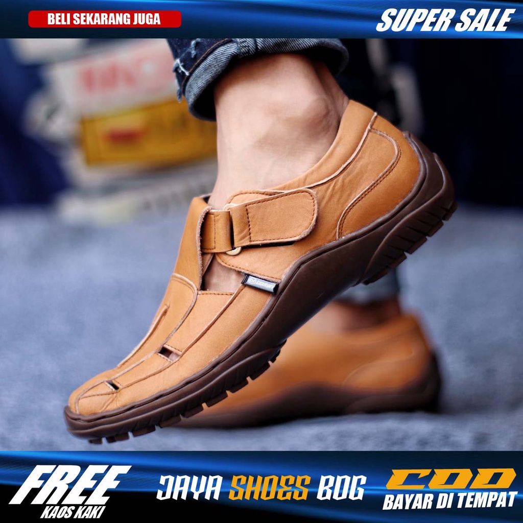 DRAKENxCVNY Sepatu Kasual Slip On Pria Keren Kulit Asli Original Murah Slop Kerja Kantor Kuliah