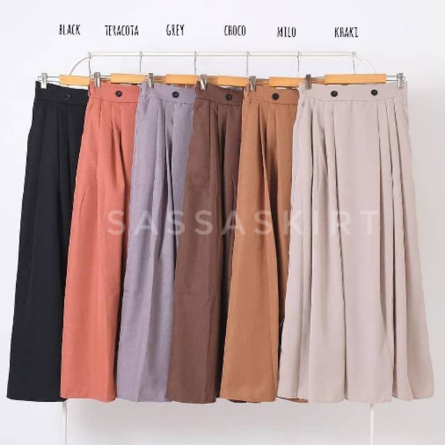 Panama Linen Skirt Rok Panjang