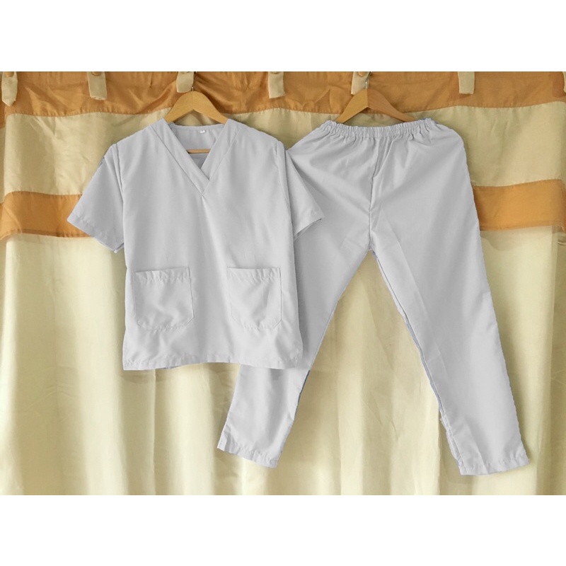 Baju Jaga / Baju OK / Baju OKA / Baju Operasi / Doctor Scrub / Seragam Medis / Baju Scrub-Putih