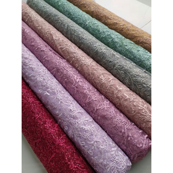{ELDINA TEXTILE} KAIN MURAH / KAIN TILE / TILE BORDIR / TILE PAYET