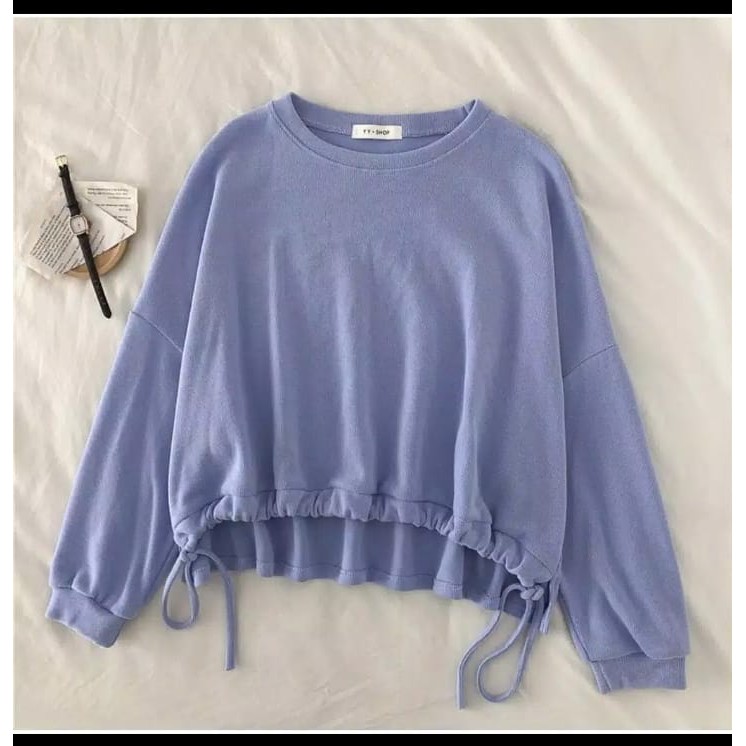 atasan tshirt kaos crop rope